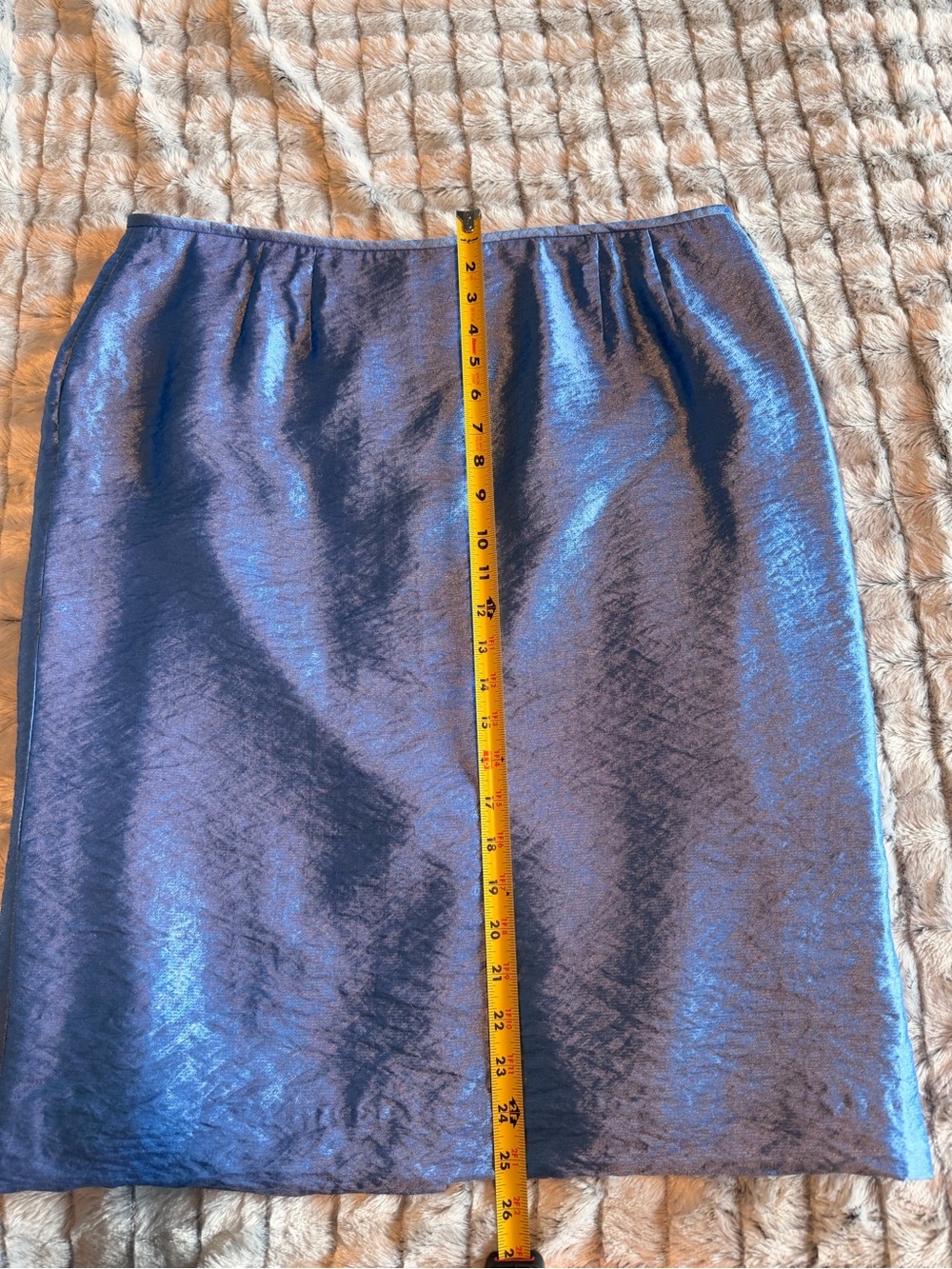 Vintage Kasper Shimmering Blue Pencil Skirt - Picture 3 of 8
